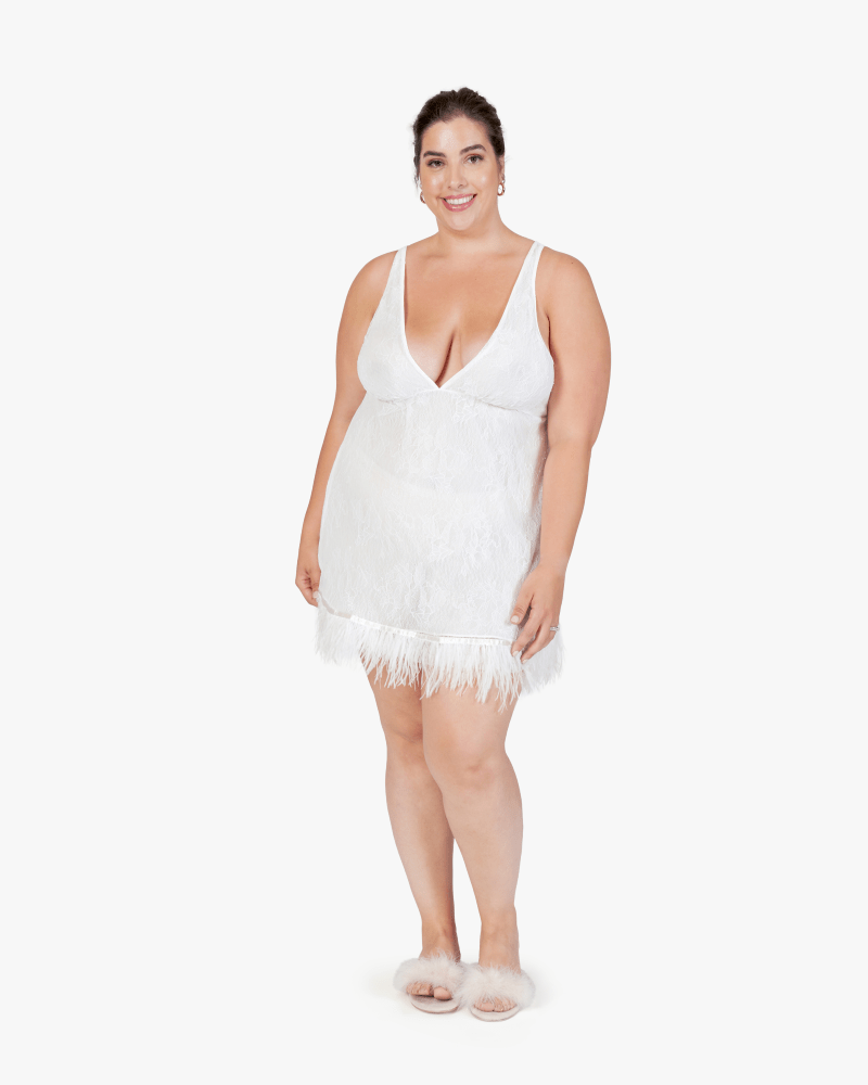 Plus size model wearing Jasmine Chemise by RYA COLLECTION | Dia&Co | dia_product_style_image_id:189193